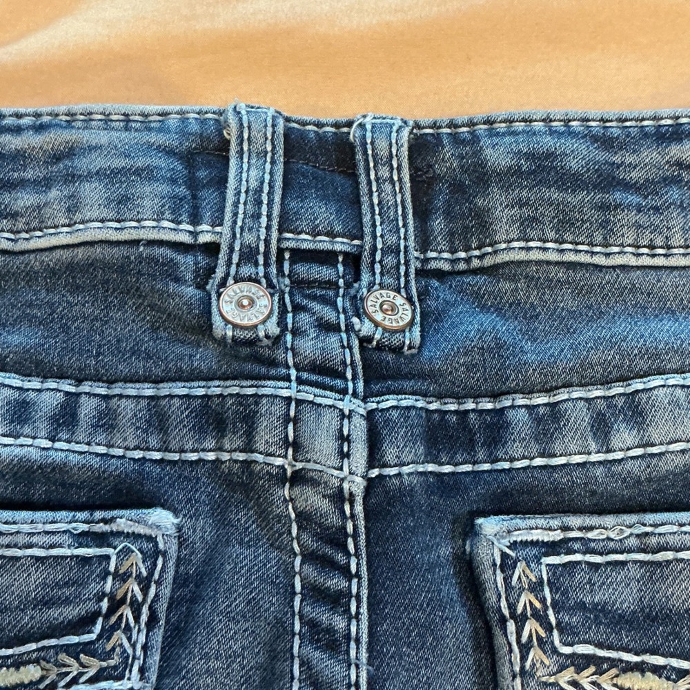 Salvage Madness Straight Relaxed Fit Jeans Blue Buckle Exclusive SLVG 54-46 - Picture 11 of 11
